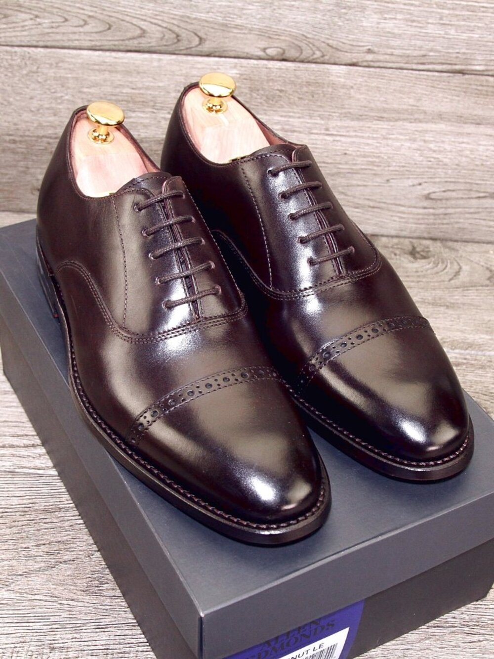 * NIB * $450 Allen Edmonds BRADY Oxford 7.5 D Chestnut * add $15 new Trees